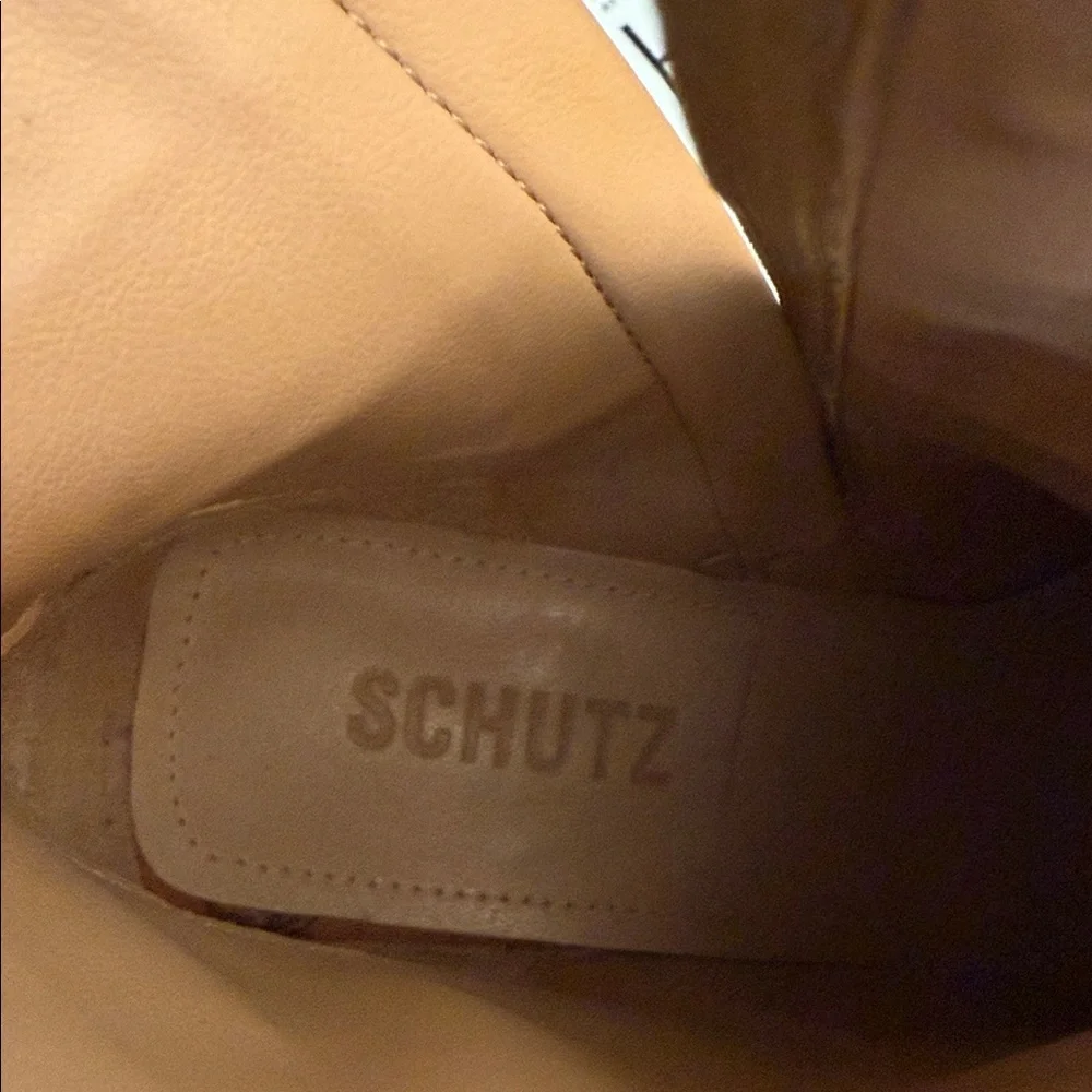 SCHUTZ Metallic Gold Ankle Booties - Picture 6 of 6